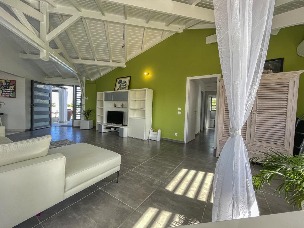 13 Location villa Andrea 3 chambres 6 personnes vue mer et piscine à sainte anne en guadeloupe - salon